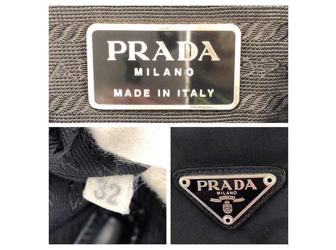 Zaino Prada Tessuto con logo triangolare Nero - vista 4