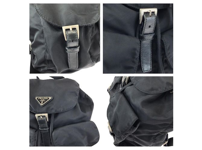 Zaino Prada Tessuto con logo triangolare Nero - vista 5