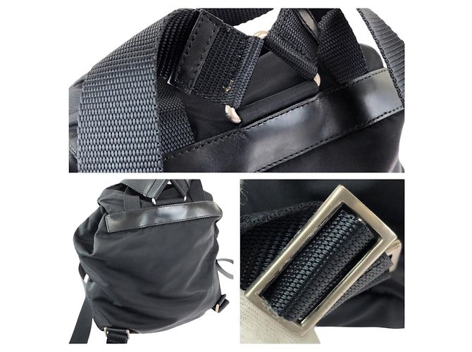 Zaino Prada Tessuto con logo triangolare Nero - vista 6