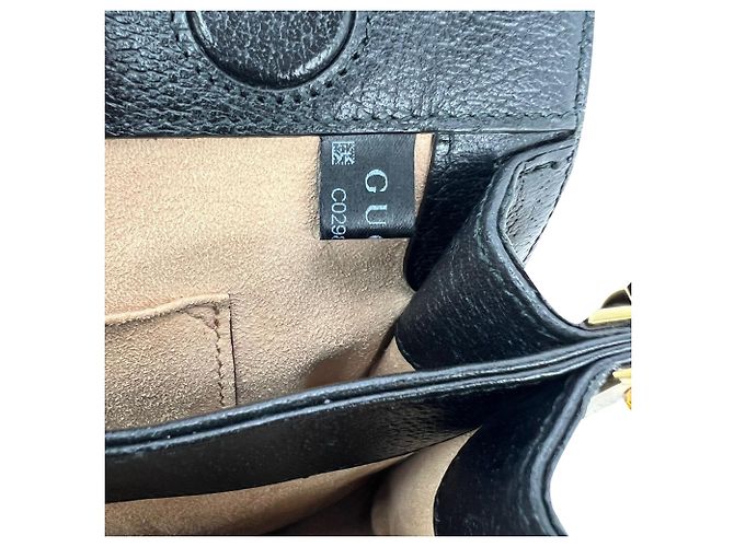 Bolsa de Ombro Gucci Ophidia em Couro com Faixa Web Preto - vista 4