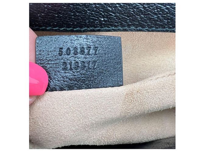 Bolsa de Ombro Gucci Ophidia em Couro com Faixa Web Preto - vista 5