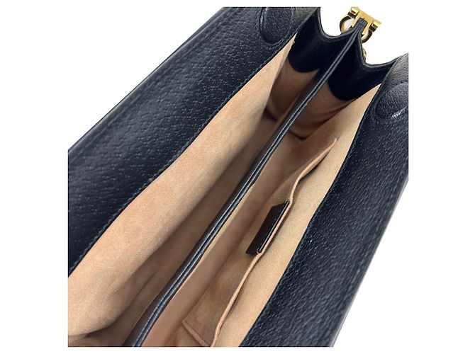 Bolsa de Ombro Gucci Ophidia em Couro com Faixa Web Preto - vista 7