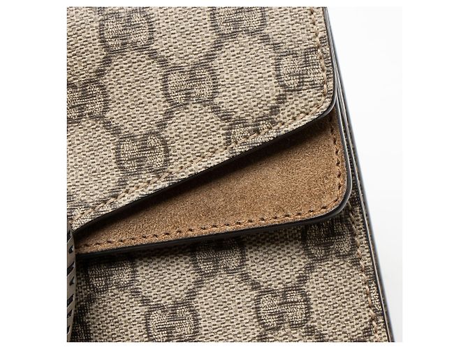 Borsa a tracolla piccola Gucci GG Supreme Dionysus Marrone Beige - vista 10