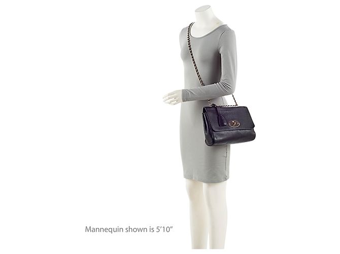Mulberry Glossy Goat Lily Medium Schultertasche Schwarz - Ansicht 5
