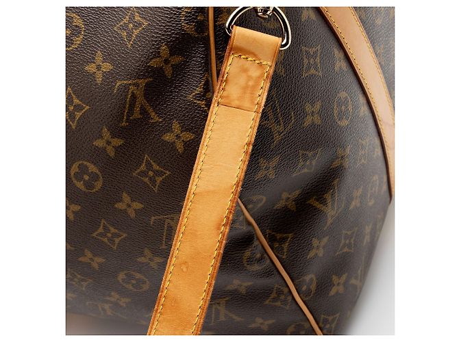 Louis Vuitton Vintage Monogram Canvas Keepall Bandouliere 55 Duffle Marrone - vista 10