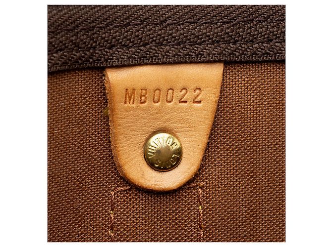 Louis Vuitton Vintage Monogram Canvas Keepall Bandouliere 55 Duffle Marrone - vista 6