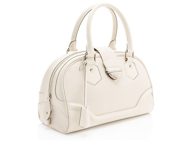Bolsa Bowling Montaigne GM em couro Epi Louis Vuitton Branco - vista 2
