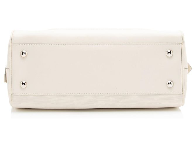 Bolsa Bowling Montaigne GM em couro Epi Louis Vuitton Branco - vista 4