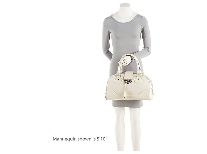Bolsa Bowling Montaigne GM em couro Epi Louis Vuitton Branco - vista 5