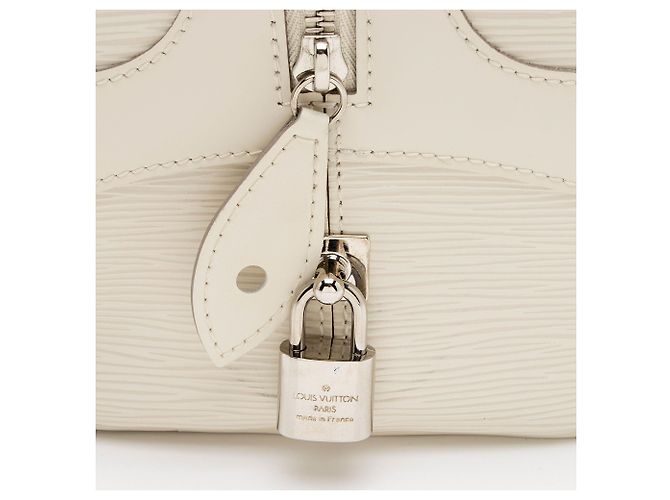 Bolsa Bowling Montaigne GM em couro Epi Louis Vuitton Branco - vista 9