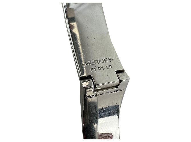 Hermès Hermes Clic H Armband Narrow Schwarz Silber-Finish - Ansicht 4