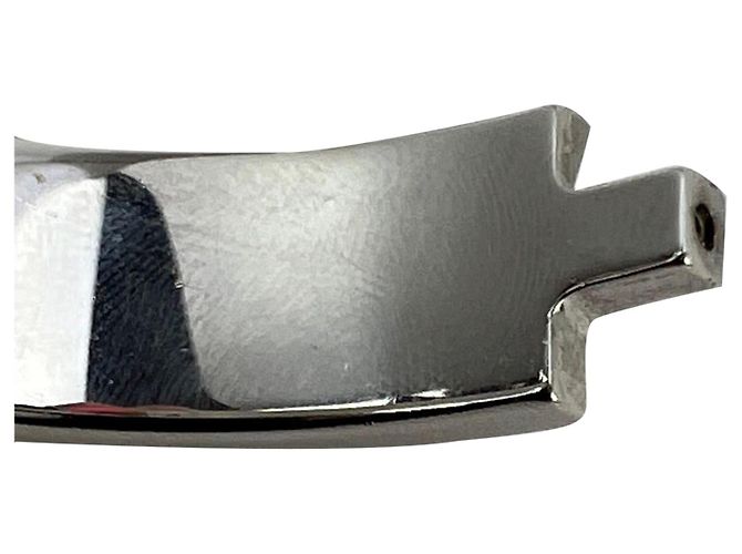 Hermès Hermes Clic H Armband Narrow Schwarz Silber-Finish - Ansicht 6