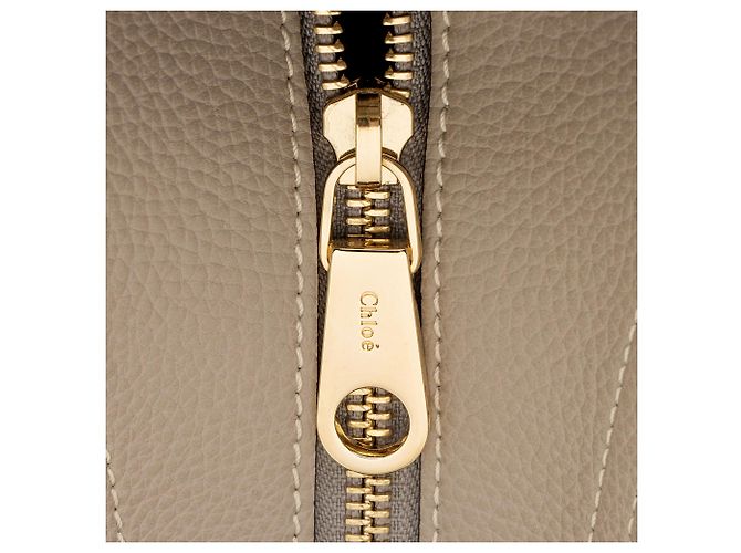 Chloé Chloe Darryl Medium Hobo em couro de bezerro granulado Cinza - vista 10