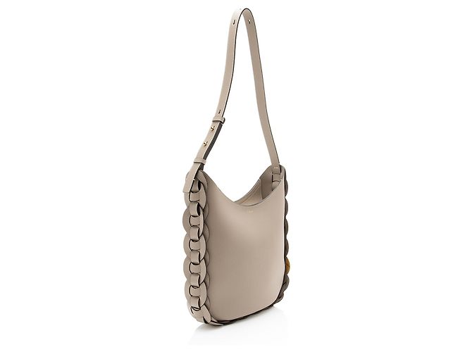 Chloé Chloe Darryl Medium Hobo em couro de bezerro granulado Cinza - vista 2