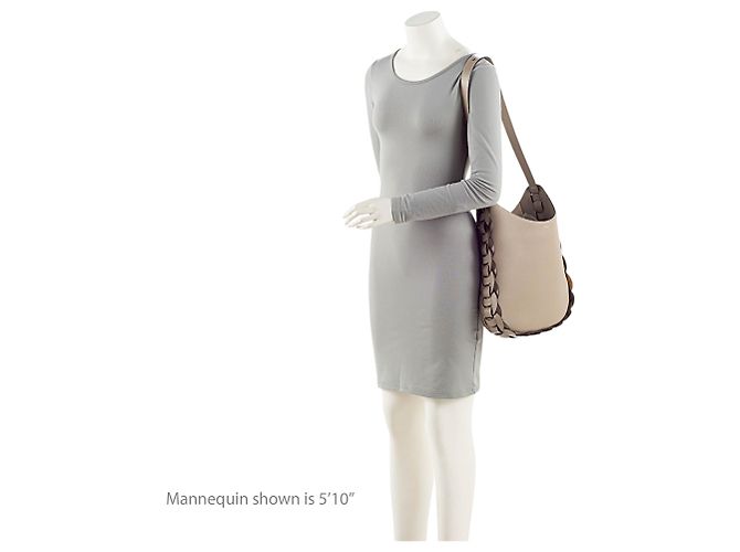 Chloé Chloe Darryl Medium Hobo em couro de bezerro granulado Cinza - vista 5