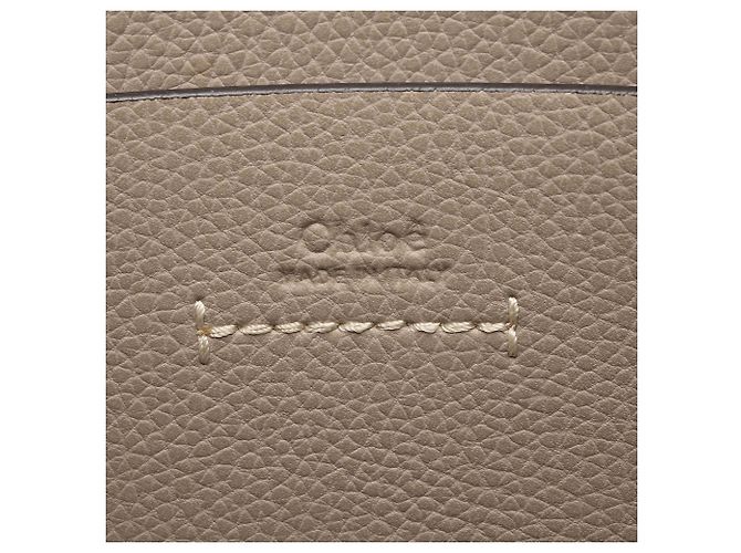 Chloé Chloe Darryl Medium Hobo em couro de bezerro granulado Cinza - vista 8