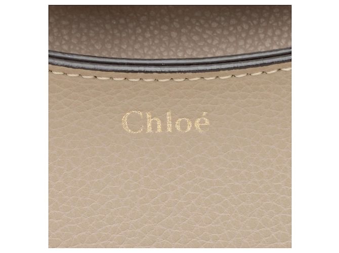Chloé Chloe Darryl Medium Hobo em couro de bezerro granulado Cinza - vista 9