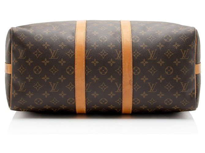 Louis Vuitton Monogram Canvas Keepall Bandouliere 45 Duffle Marrone - vista 4