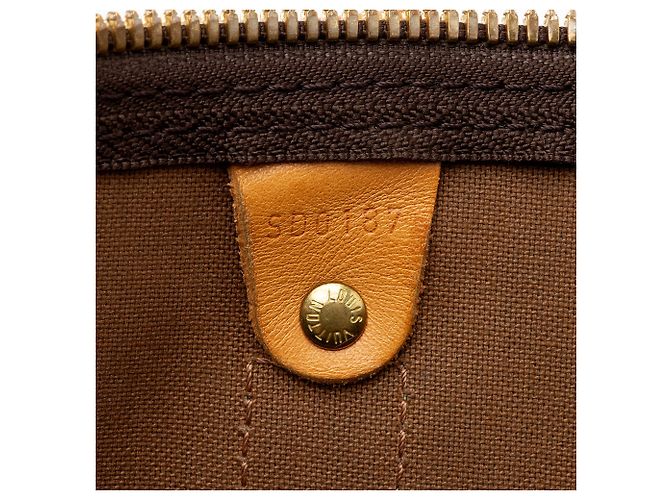 Louis Vuitton Monogram Canvas Keepall Bandouliere 45 Duffle Marrone - vista 6
