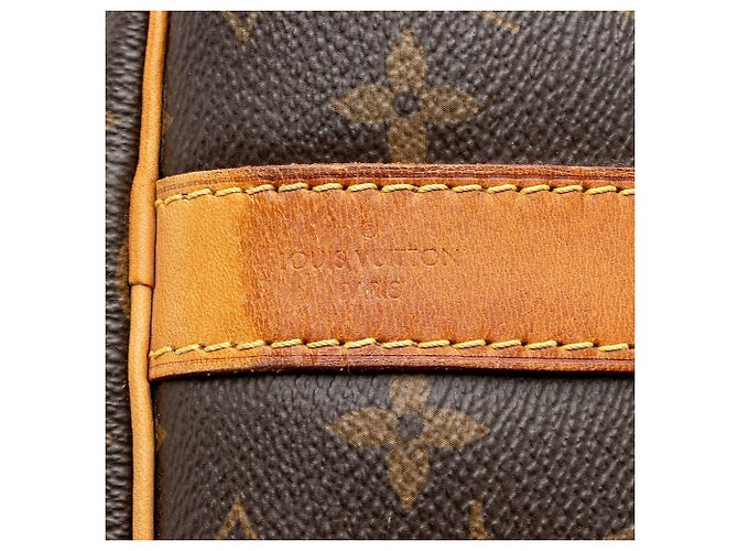 Louis Vuitton Monogram Canvas Keepall Bandouliere 45 Duffle Marrone - vista 8