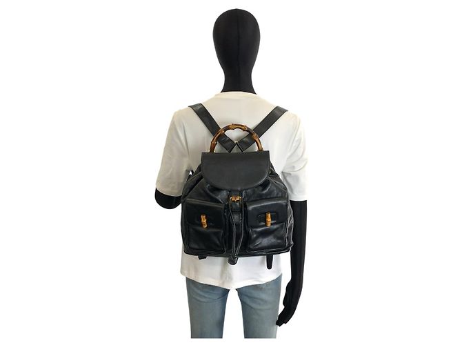 Gucci Bamboo Backpack Black - view 7