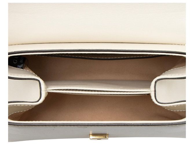 Gucci Leather Horsebit 1955 Mini Chain Top Handle Bianco - vista 7