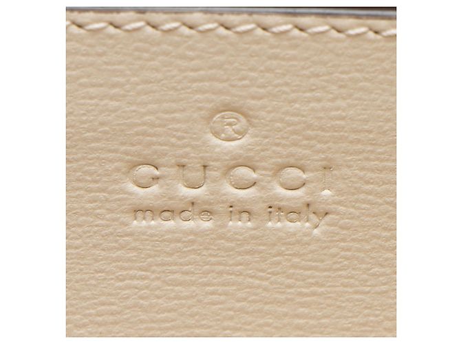 Gucci Leather Horsebit 1955 Mini Chain Top Handle Bianco - vista 8