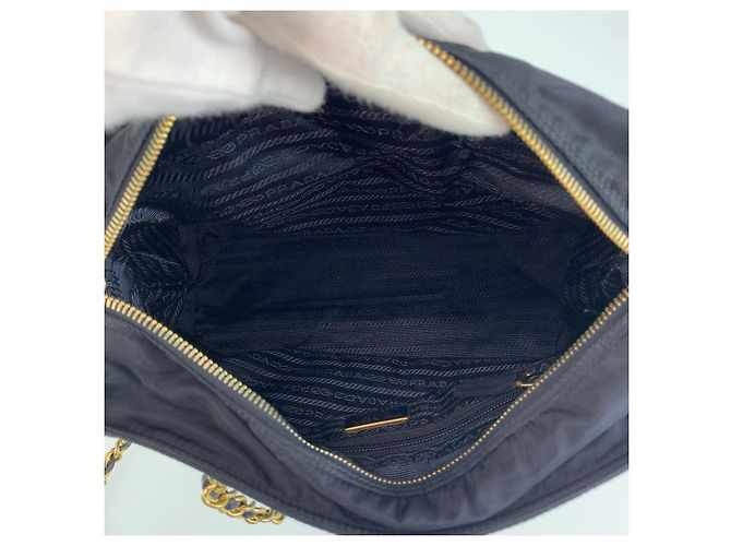 Bolso Tote Prada Tessuto con logotipo triangular Azul - vista 8