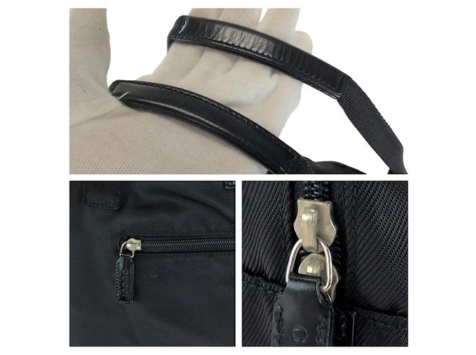 Borsa Gucci Boston in nylon nero - vista 5