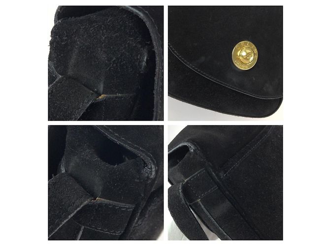 16 Céline Bolsa de Ombro em Camurça Celine Star Ball Preto - vista 5