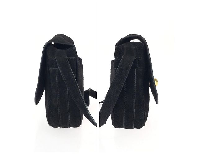 16 Céline Bolsa de Ombro em Camurça Celine Star Ball Preto - vista 8