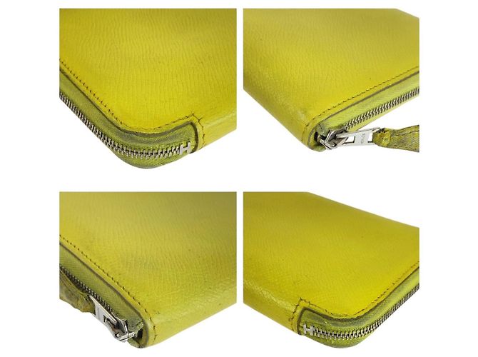 Hermès Cartera larga Hermes Azap Long Silk In Amarillo - vista 3