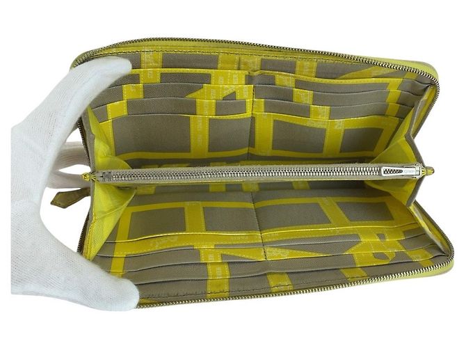 Hermès Cartera larga Hermes Azap Long Silk In Amarillo - vista 8