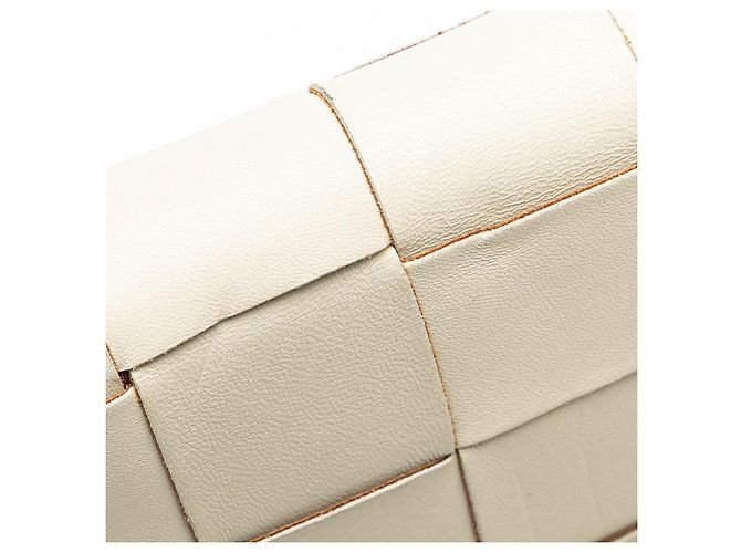 Borsa a tracolla Bottega Veneta Maxi Intrecciato Cassette Bianco - vista 10