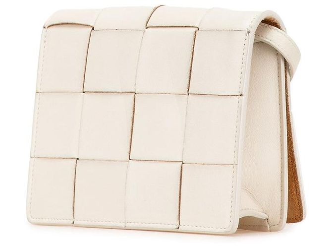 Borsa a tracolla Bottega Veneta Maxi Intrecciato Cassette Bianco - vista 2