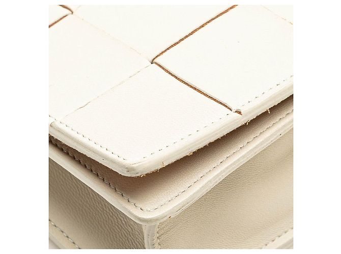Borsa a tracolla Bottega Veneta Maxi Intrecciato Cassette Bianco - vista 6