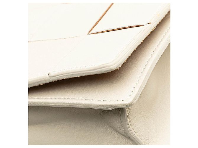 Borsa a tracolla Bottega Veneta Maxi Intrecciato Cassette Bianco - vista 7