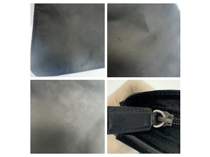 Borsa a tracolla Prada Tessuto con logo triangolare Nero - vista 5