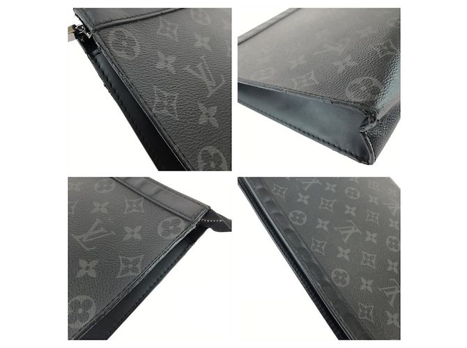 Louis Vuitton Pochette Voyage MM Monogram Eclipse Negro - vista 5