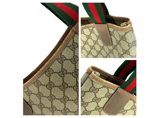 Gucci GG Supreme Tote Bag Braun Beige - Ansicht 6