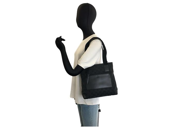 Bolso Tote Gucci GG Canvas Negro - vista 7