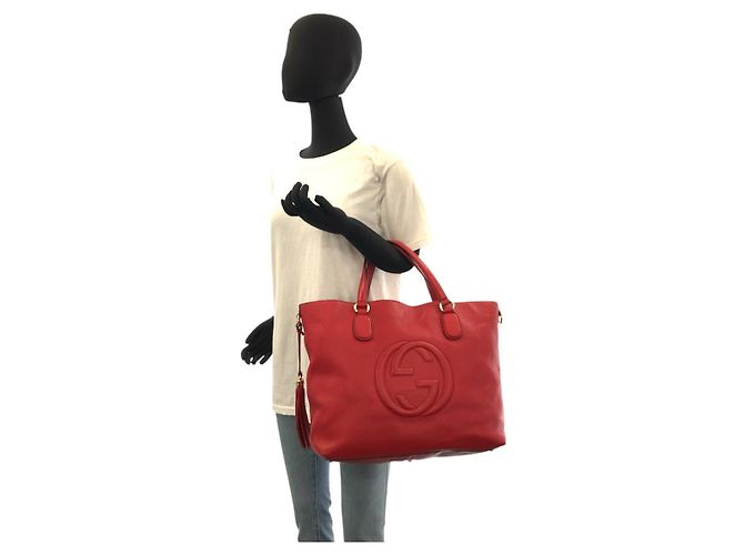 Bolsa tote Gucci Soho vermelha Vermelho - vista 6