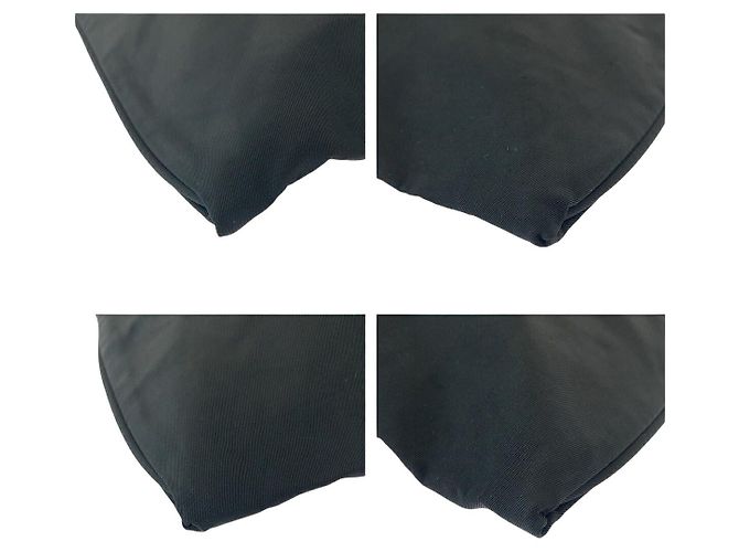 Sac bandoulière Prada Tessuto avec logo triangle Noir - vue 3