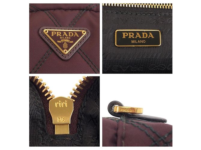 Beauty case Prada Tessuto Marrone - vista 4