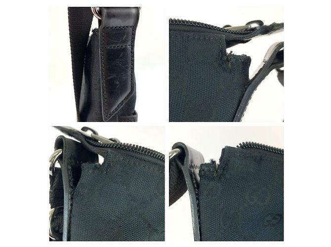 Bolsa de Ombro Gucci GG Canvas Preto - vista 5