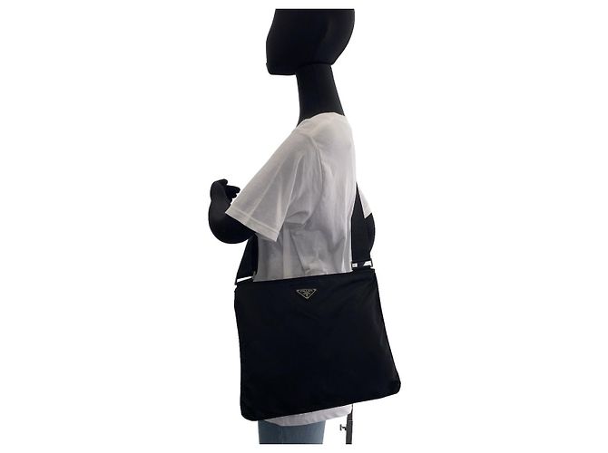 Sac bandoulière Prada Tessuto Noir - vue 7