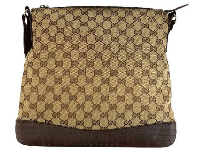 Borsa a tracolla Gucci GG Canvas Marrone Beige - vista 2