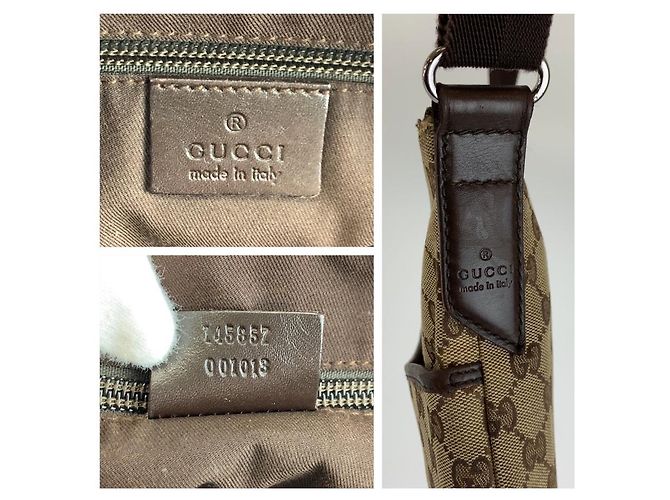 Borsa a tracolla Gucci GG Canvas Marrone Beige - vista 3