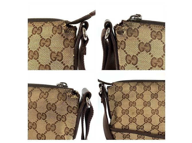 Borsa a tracolla Gucci GG Canvas Marrone Beige - vista 5