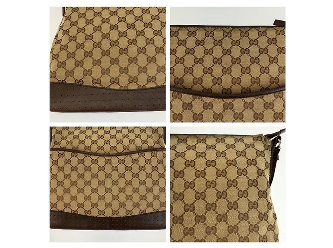 Borsa a tracolla Gucci GG Canvas Marrone Beige - vista 6